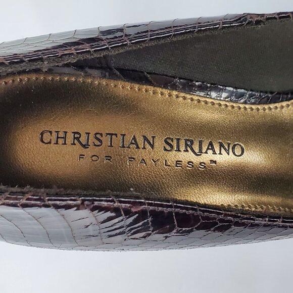 Christian Siriano for Payless Closed Toe Faux Reptile Classic Heels Shoes Size 7 - Picture 11 of 16